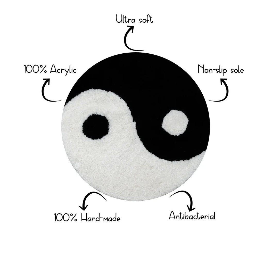 Yin and Yang Symbol Rug