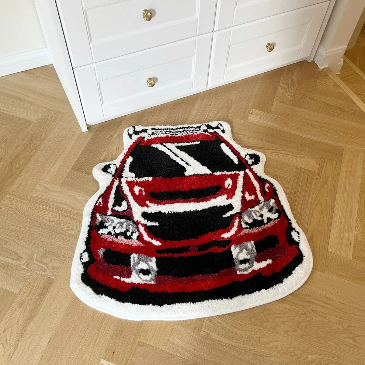 Red Racing Car Rug