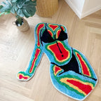 Colorful Female Body Shape Rug