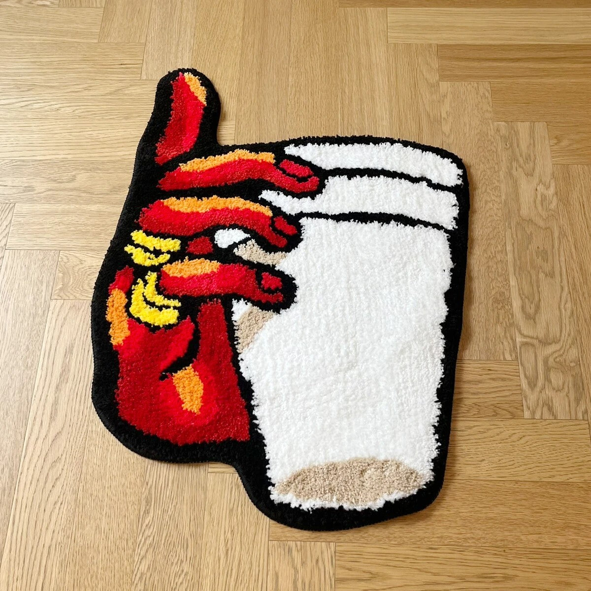 Holding Cup in Hand Rug