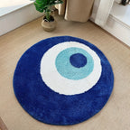 Blue Evil Eye Round Rug
