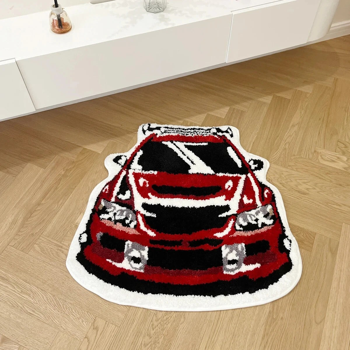Red Racing Car Rug