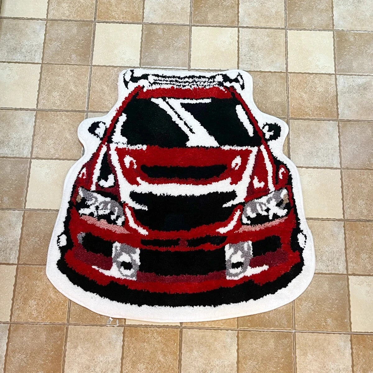 Red Racing Car Rug