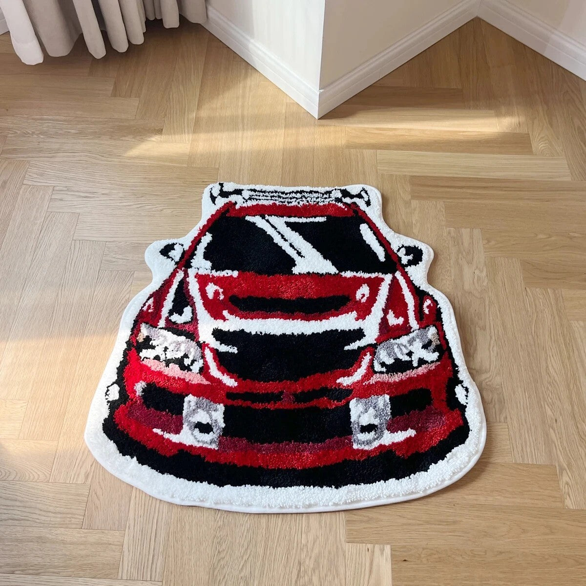 Red Racing Car Rug