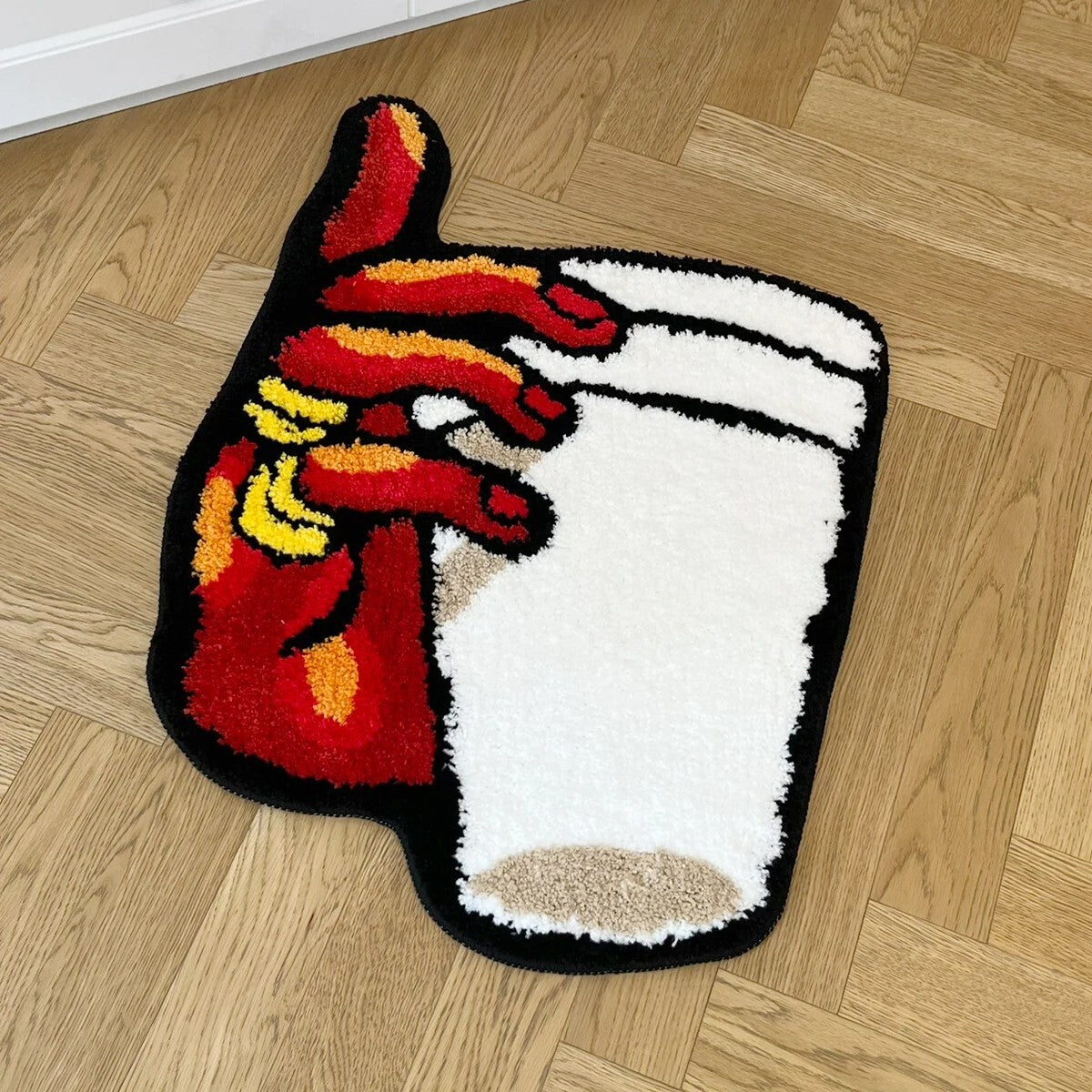 Holding Cup in Hand Rug