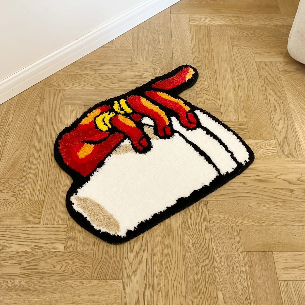 Holding Cup in Hand Rug