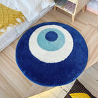 Blue Evil Eye Round Rug