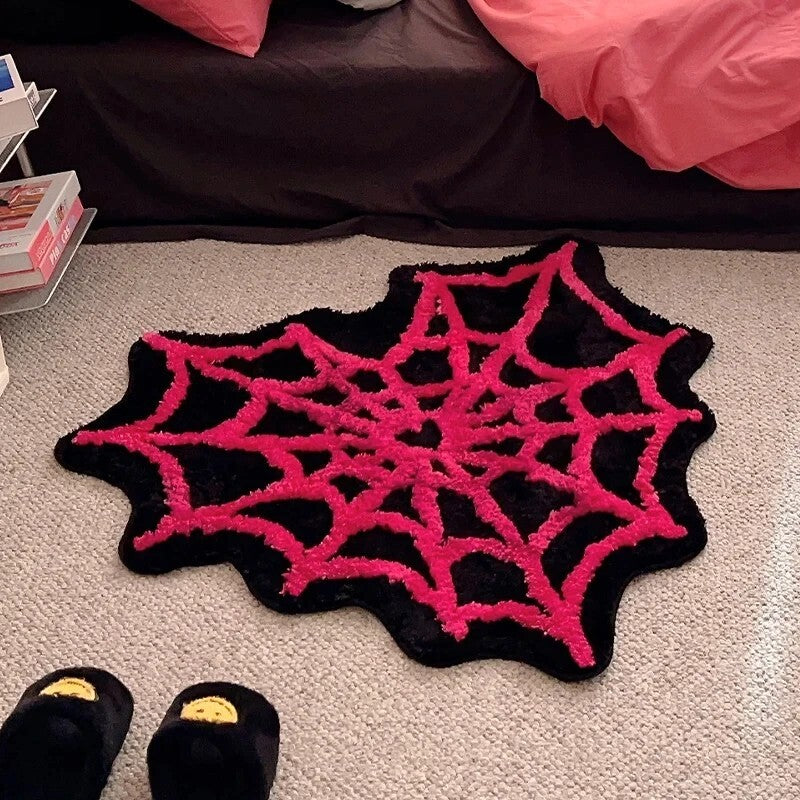 Spider Web Heart Rug