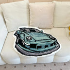 Green 911 Sports Car Rug