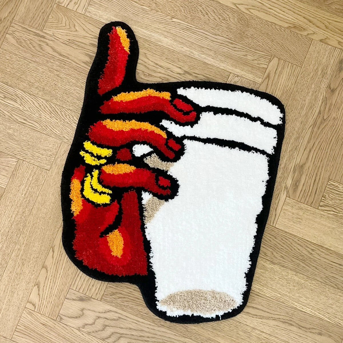 Holding Cup in Hand Rug
