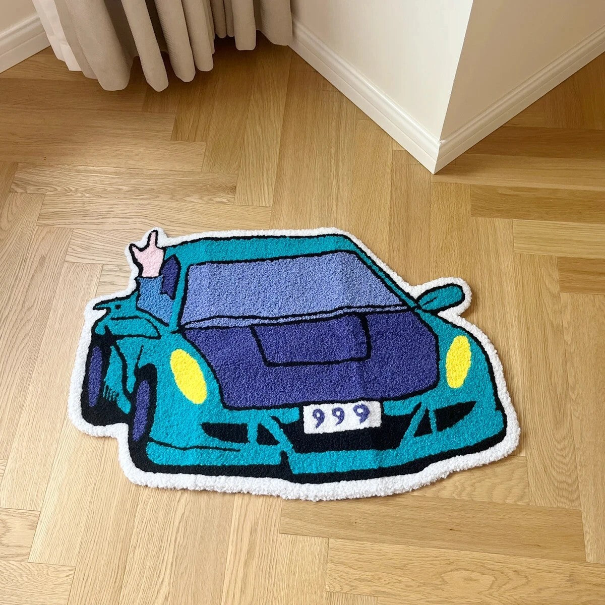 Blue Racing Car