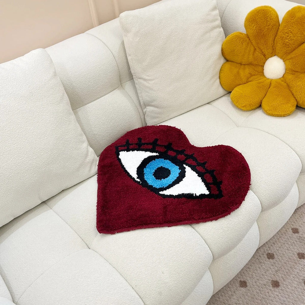 Red and Blue Heart Shape Eye
