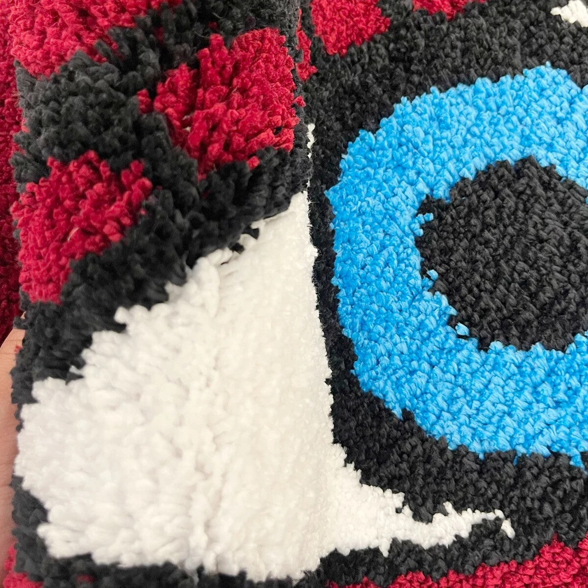 Red and Blue Heart Shape Eye