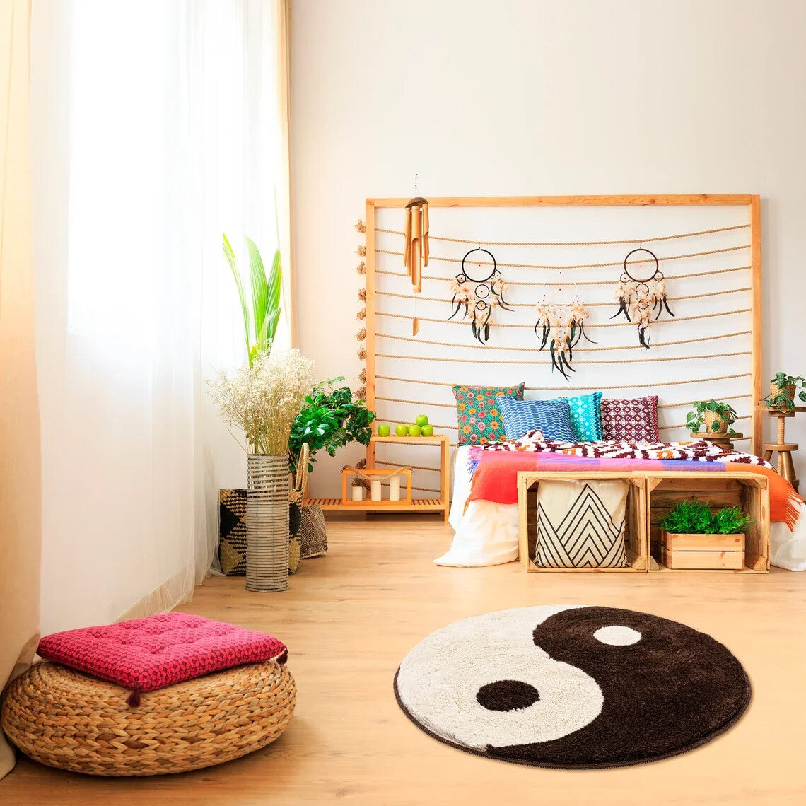 Yin and Yang Symbol Rug