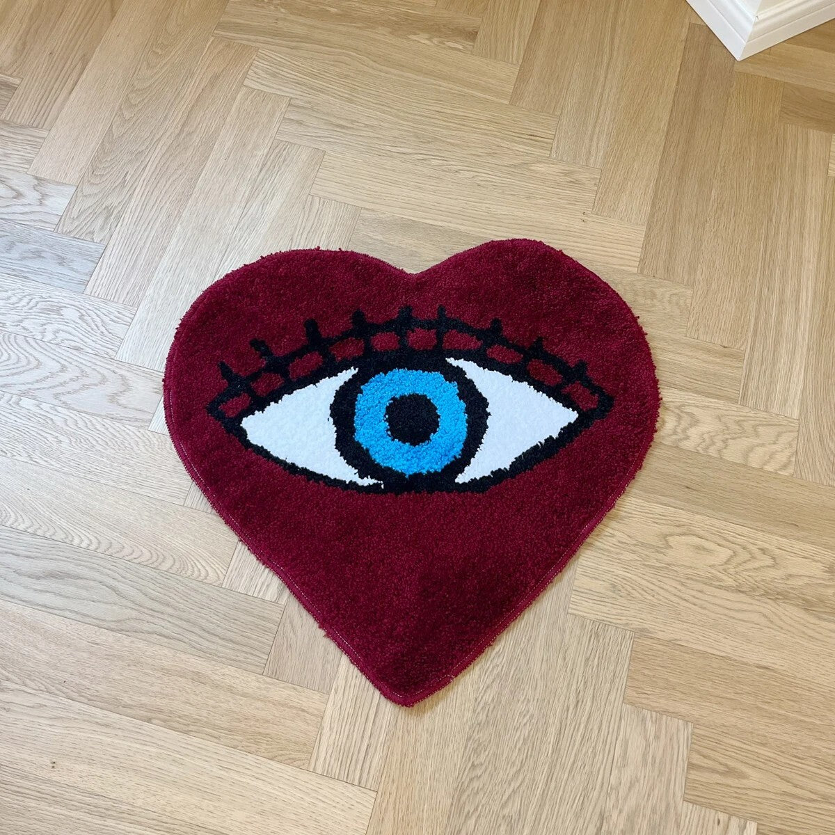Red and Blue Heart Shape Eye