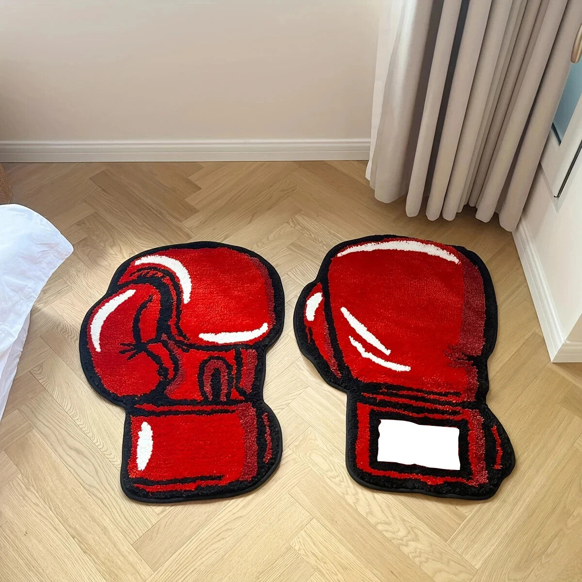 Red Boxing Gloves Rug