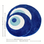 Blue Evil Eye Round Rug