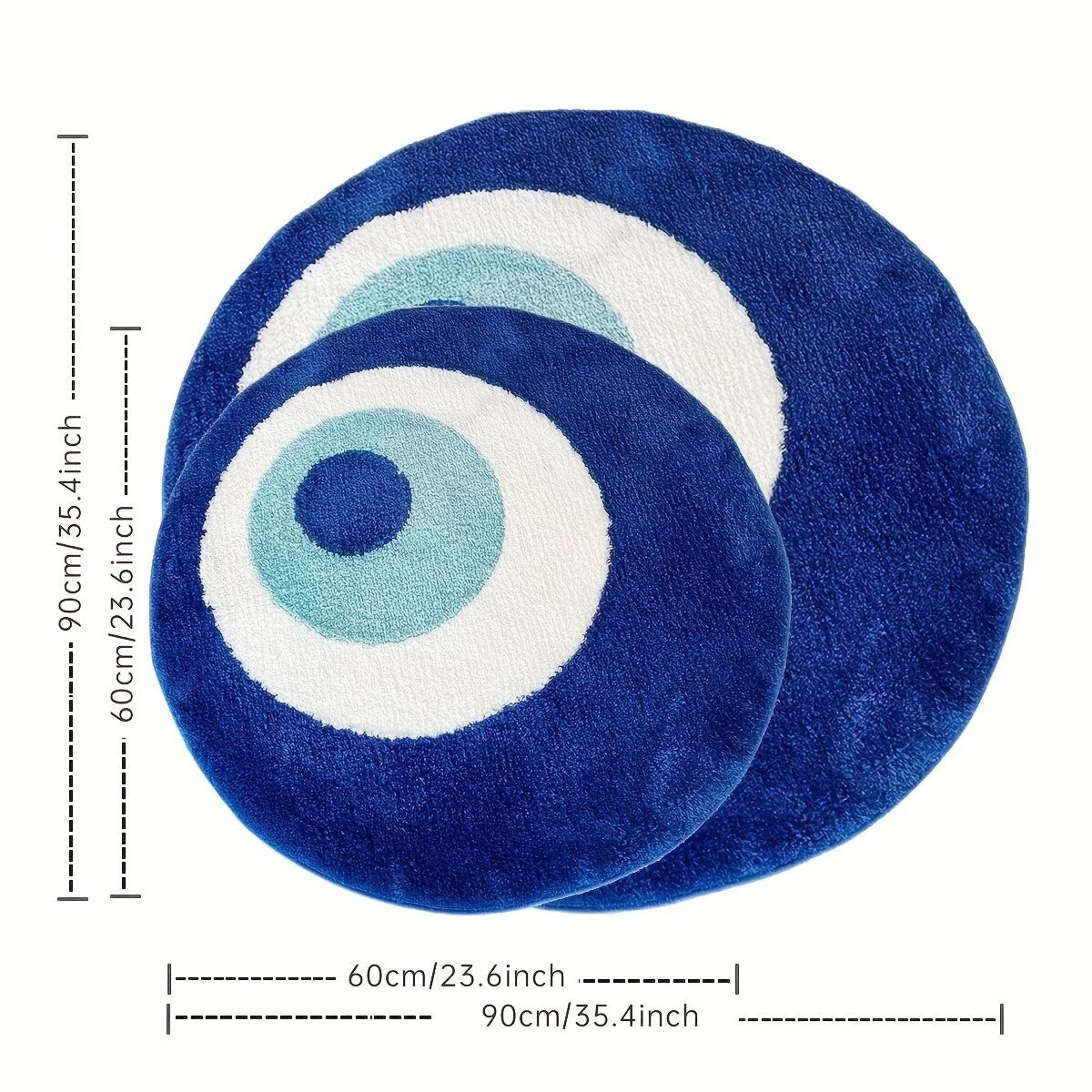 Blue Evil Eye Round Rug