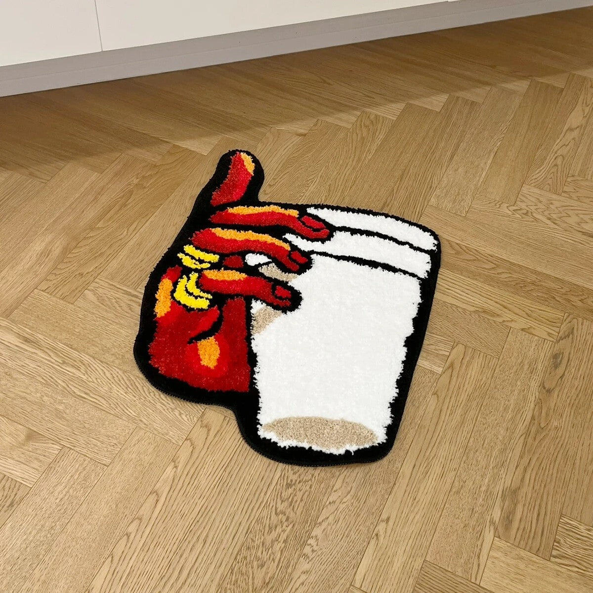 Holding Cup in Hand Rug