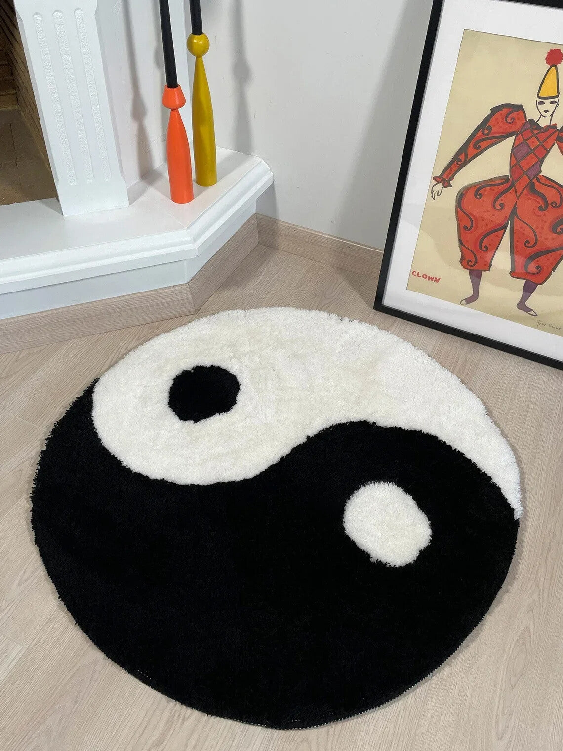 Yin and Yang Symbol Rug