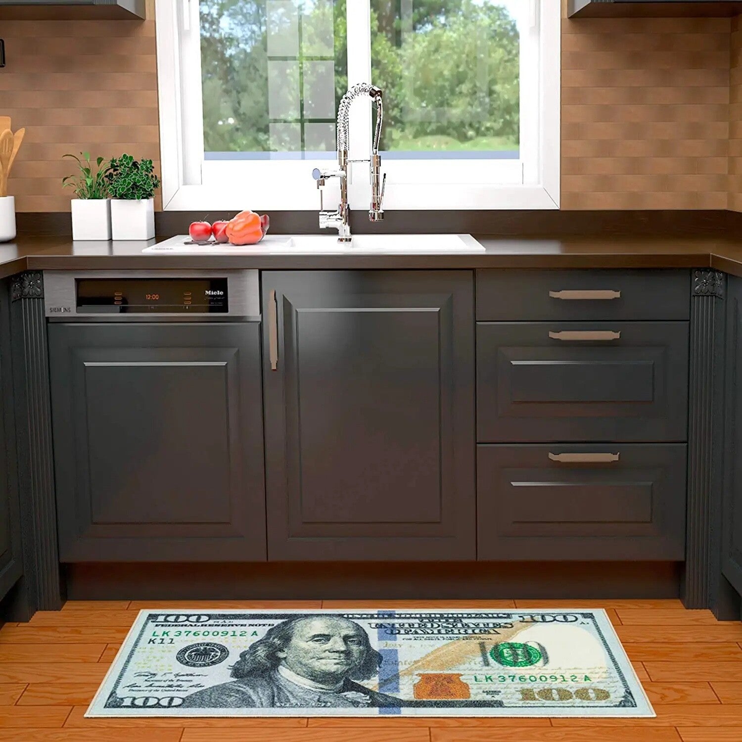 Hundred Dollar Bill Rug