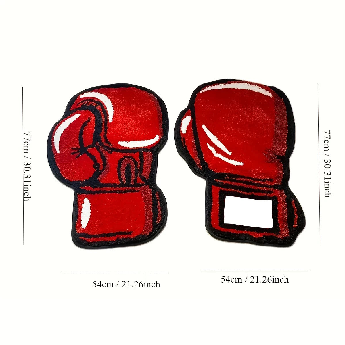 Red Boxing Gloves Rug