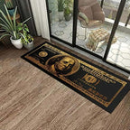 Golden Hundred Dollar Bill Rug